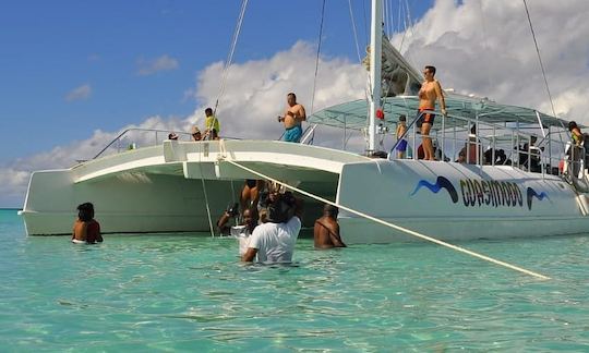 65ft Lagoon Sailing Catamaran VIP Rental in Los Melones, Dominican Republic