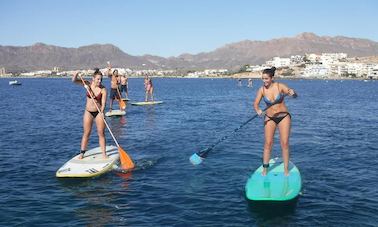 Cours d'initiation au paddle-surf à San Juan de los Terreros, Andalousie