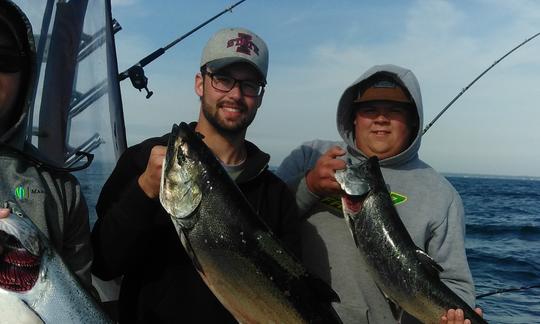 Charte de pêche pour 6 personnes à Kenosha, Wisconsin