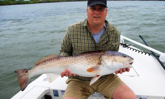  Pesca turística en las llanuras de agua salada cerca de Daytona Beach