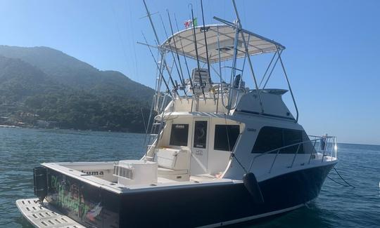 Bateau de pêche à moteur Cabo 35 avec équipement professionnel à Puerto Vallarta