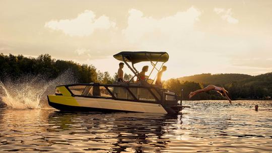 Aluguel de barcos pontoon Sea-Doo Switch de 21 pés em Carpentersville, IL (assentos 8)