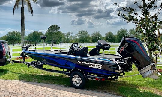 Nitro Z18 175HP Bass Boat in Lake Tarpon