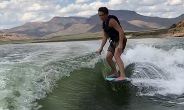 Surf Arizona! Silver Axis A24 WakeSurf Boat - Learn to Surf!