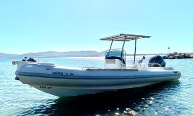 RIB ST650 22' Powerboat Adventure Tour on Paros