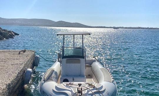 RIB ST650 22' Powerboat Adventure Tour on Paros