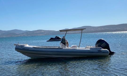 RIB ST650 22' Powerboat Adventure Tour on Paros