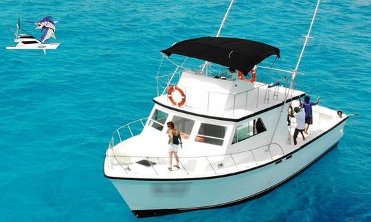 Pegue o grande com nosso exclusivo barco de pesca Defender 48 pés 