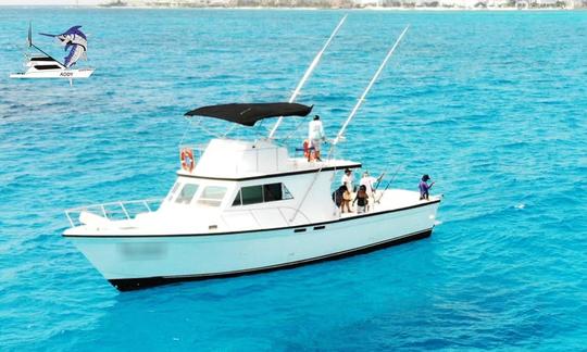 Pegue o grande com nosso exclusivo barco de pesca Defender 48 pés 