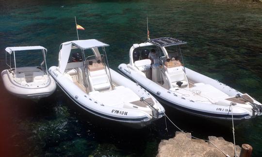 Alquile un bote inflable rígido King 820 de 27 pies para 12 personas en Port de Sóller, Illes Balears