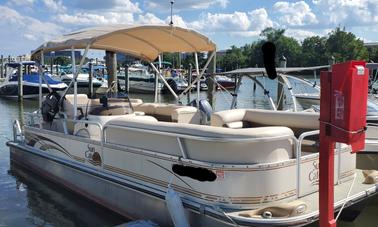 G3 Suncatcher 23ft Pontoon Boat  with Water Cabana Experience 