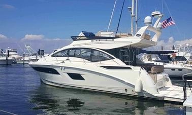 2019 Sea Ray Flybridge 45' Yacht Charter for 12 People in Long Branch, NJ