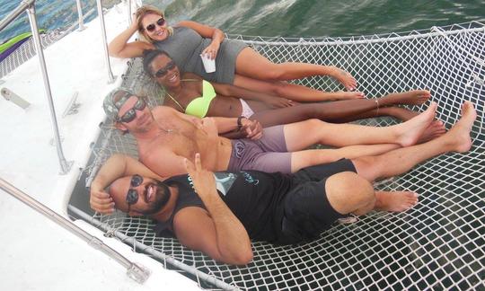 Hanging on the nets at Hanlans Beach.