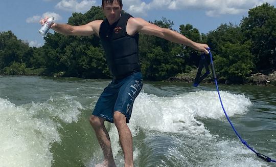 Moomba LSV 22ft Wake Surfing and Wakeboarding in Rockwall Texas!