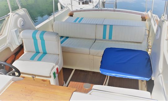 Spacious 10 mt Cabin Motor boat with WC and Captain