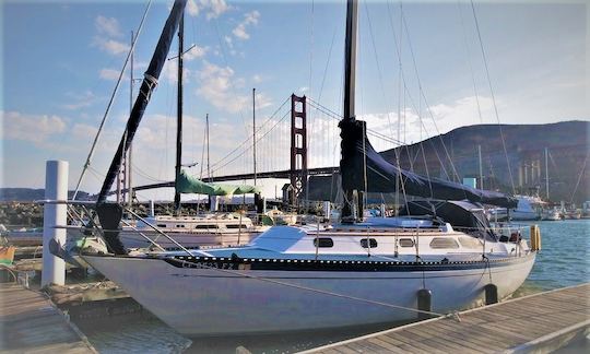 Experiência de navegação com curadoria da ponte Golden Gate: veleiro Islander 36