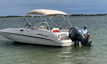 HURRICANE DECK BOAT 24ft for Charter in Freeport