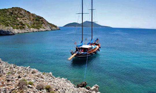 Goélette à voile pour 8 personnes pour une croisière sur la côte turque