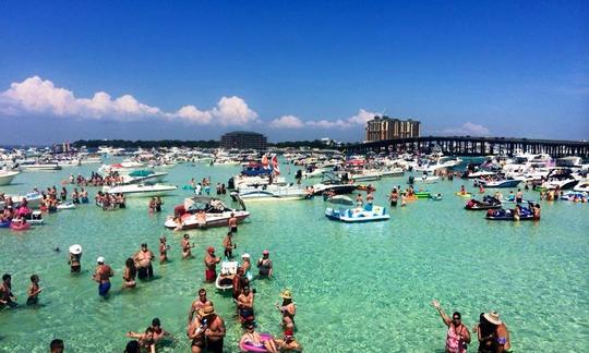 Enjoy Crab Island. Just minutes from your departure.