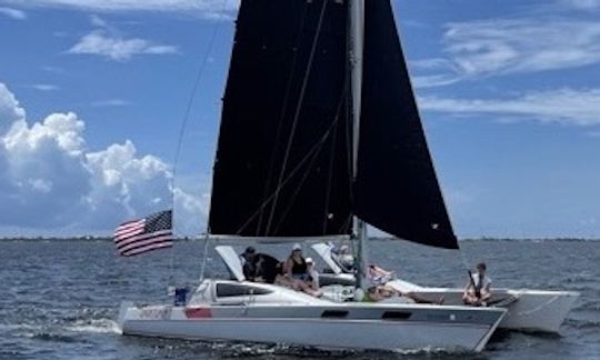 Stiletto 30 Catamaran for Dolphin Watching, Sunsets, Snorkeling in Destin