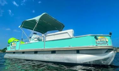 Bimini Girl, barco privado de 25 pies para fiestas en pontón, con clasificación de 5 estrellas, diversión acuática