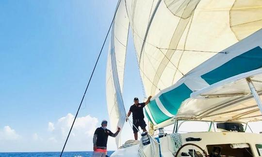 Visite Isla Pasión en un recorrido en catamarán por la laguna de 45 pies. (Tour compartido)