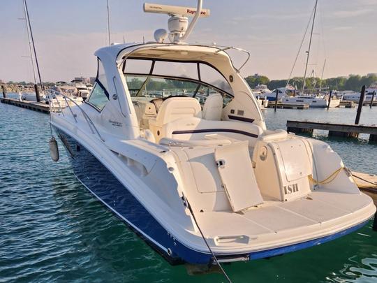 Charter a 39' Luxury SeaRay Sundancer 390 for 11 guests w/ Captain in Chicago