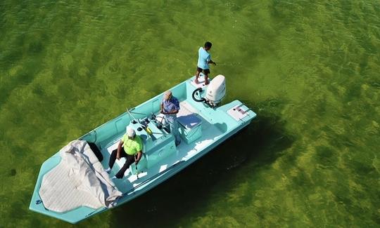 Grand bateau de pêche à la mouche à Cancún (4 personnes et équipage)