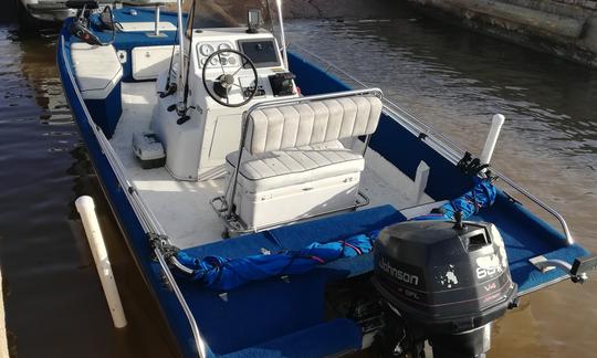 Barco de pesca para alugar no rio San Bernard - perfeito para 4 pessoas