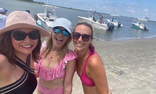 Girlfriends having fun at one of Charleston’s Barrier islands