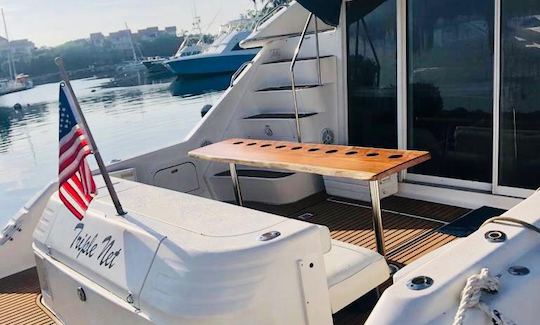 Hermoso y espacioso yate Flybridge de 47 pies en Tulum y Playa (todo incluido)