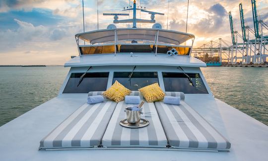 103’ Trilogy Power Mega Yacht Harbor and Islands Charter