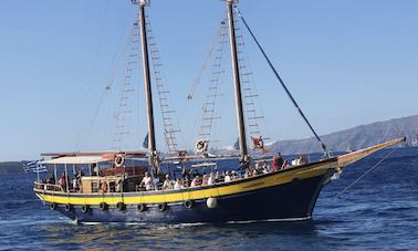 Pegasus Traditional Sailing Schooner for Daily Cruise and Sightseeing in Santorini