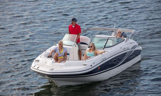 24 ft Blue Hurricane deck boat