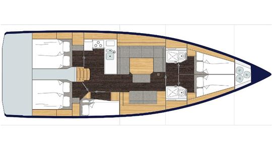 Monocasco de crucero Bavaria C45 (SR I) en Volos