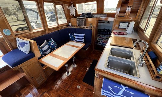 35' CHB Trawler boat for rent on SF Bay