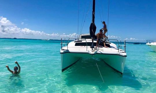 CATAMARÁN PRIVADO ⛵️ NAVEGANDO A ISLA MUJERES 🏝️