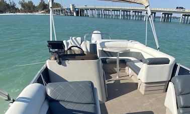 24' Tritoon Bennington with new 175 Hp Suzuki motor for rent in Bradenton