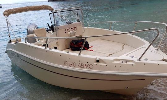 Lancha a motor Nireus 530 de 18 pies con motor de 150 hp en alquiler en Tsilivi - zakynthos