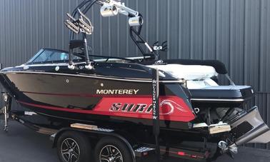 Monterey 218 Surf Edition Wakeboat on Lake Pleasant, AZ