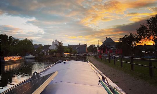 Sunset after a days cruising the canal