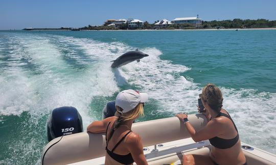 Aventure VIP en bateau à moteur bimoteur à Sanibel/Captiva et dans les îles Barrières