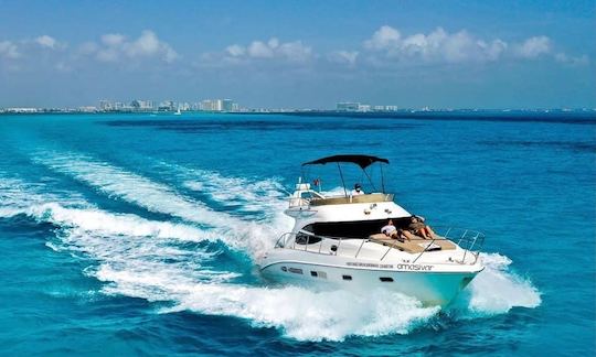 Sealine Flybridge Incrível iate de 44 pés para descobrir Cancún e Isla Mujeres!!!