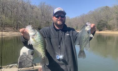 Let's go fishing aboard 24 ft fishing pontoon in Missouri