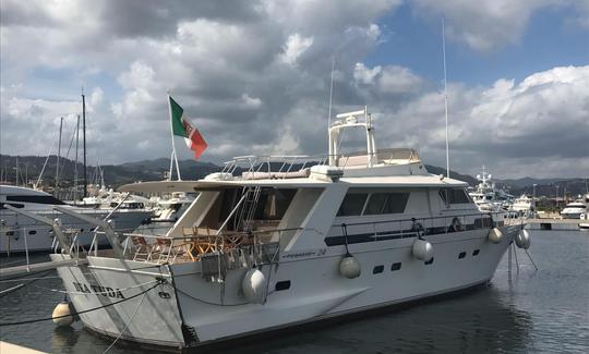 Cantieri di Pisa 80' for Charter - AEOLIAN ISLANDS - CILENTO COAST - SICILY - SARDINIA - MALTA -