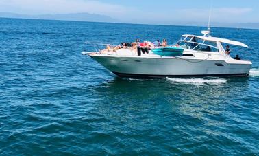 Get on the yacht 46ft to go to the best beaches in Puerto Vallarta, Mexico