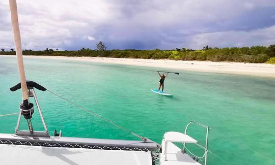 D Luxe Catamaran Fountine 50ft In Riviera Maya Rental up to 20 guests in Puerto Aventuras, Quintana Roo