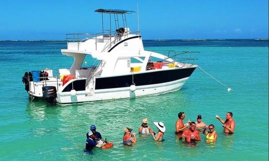 🤩🥳 Barco de festa em catamarã para 40 pessoas em Miches 🤩🥳