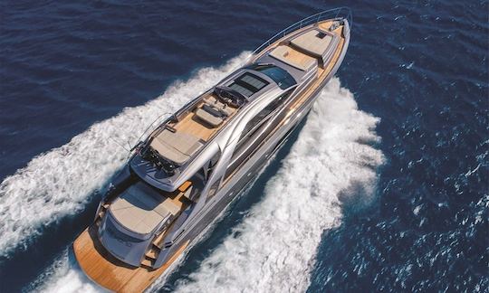 Charter the ''Beyond'' Pershing 8x Power Mega Yacht in Eivissa, Illes Balears