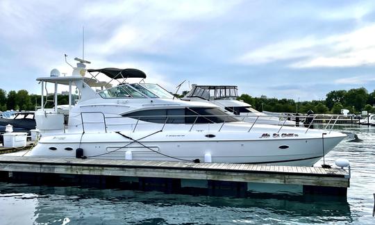 Spacious 50’ Yacht w/swim platform for rent @ 31st Harbor Charterer + 12 guests